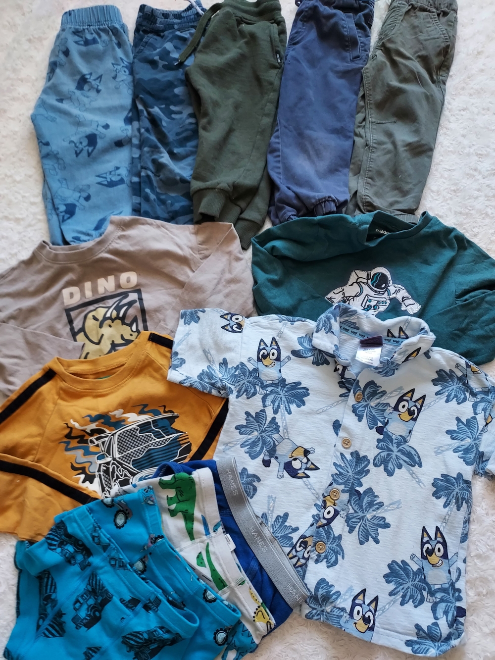 BUNDLE (13 pcs) Boys Cool Weather Clothes School Play Everyday Casual Grandma's